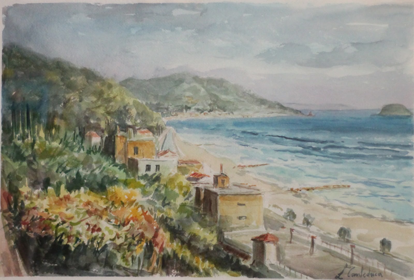Il golfo oltre i giardini